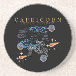 Mikitiez capricorn froh neues Jahr Sättigung Astro Getränkeuntersetzer