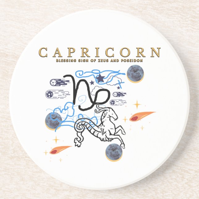 Mikitiez capricorn froh neues Jahr Sättigung Astro Getränkeuntersetzer (Vorne)