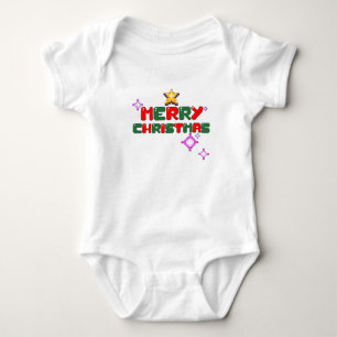 Mikitiez Christmasgame Vintag dad elf santaclaus Baby Strampler