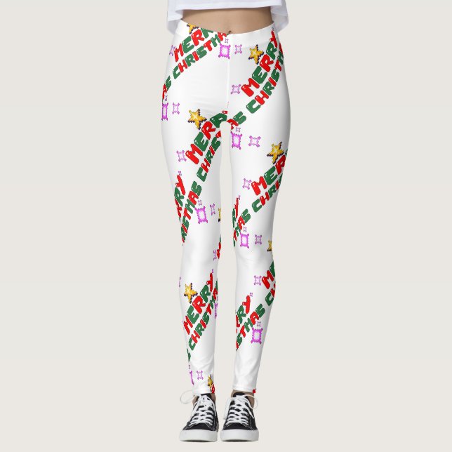 Mikitiez Christmasgame Vintag dad elf santaclaus Leggings (Vorderseite)