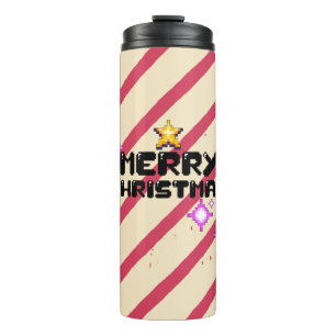 Mikitiez Christmasgame Vintag dad elf santaclaus Thermosbecher