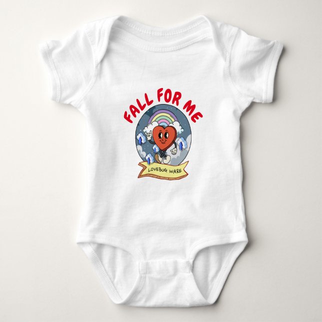 Mikitiez Custom Valentine lustige Lovebug Software Baby Strampler (Vorderseite)