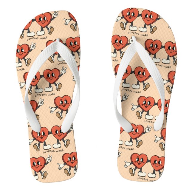 Mikitiez Custom Valentine lustige Lovebug Software Flip Flops (Fußbett)