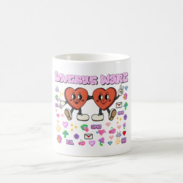 Mikitiez Custom Valentine lustige Lovebug Software Kaffeetasse (Mittel)