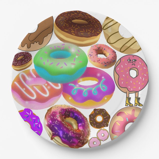 Mikitiez donut picknicknica Pridemonth Olympia Pappteller (Vorderseite)
