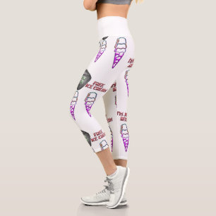 Mikitiez Eis Gelato Rollingstone Rock grün Capri Leggings