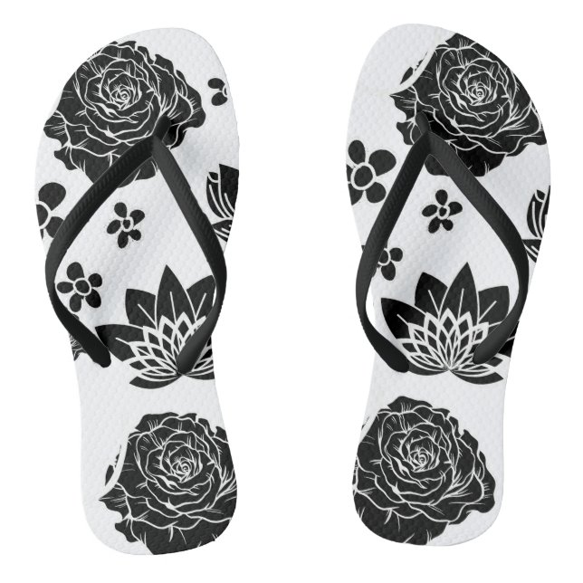 Mikitiez Erdday Natur Selflove Rose Blume Flip Flops (Fußbett)