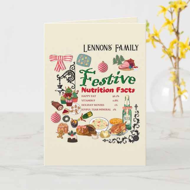 Mikitiez festivechristmas recipe baking holiday karte (Gelbe Blume)