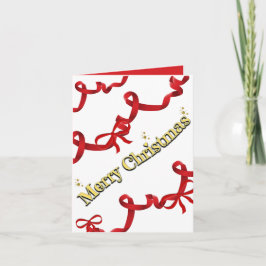 Mikitiez gothmas ribbon redwhite candycane x'mas feiertagskarte