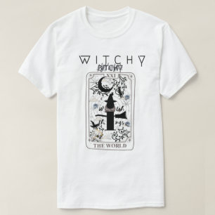 Mikitiez grundlegende Hexe hexig Zauberer Tarotkar T-Shirt