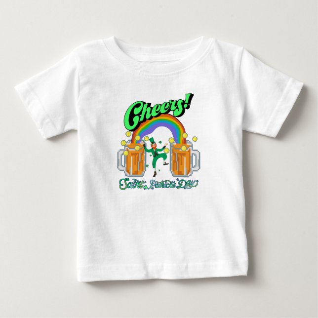 Mikitiez grünes Glück Saint Patrick's Day Irishbie Baby T-shirt (Vorderseite)