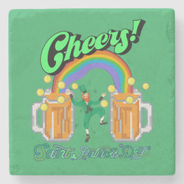 Mikitiez grünes Glück Saint Patrick's Day Irishbie Steinuntersetzer