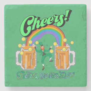 Mikitiez grünes Glück Saint Patrick's Day Irishbie Steinuntersetzer