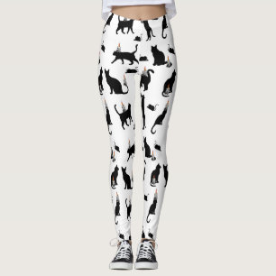 Mikitiez gruselige Bombay Schwarzkatze Halloween Leggings