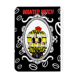 Mikitiez Halloween Espresso Hexe Kaffeesalon Magnet