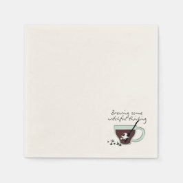 Mikitiez Halloween Espresso Hexe Kaffeesalon Serviette