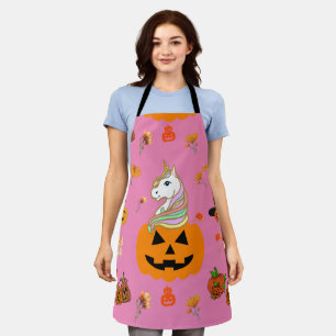 Mikitiez halloween unicorn spokokoker Oktober Herb Schürze