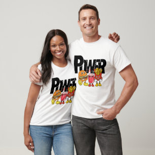 Mikitiez Hamburger Pommes Frites Power Couple T-Shirt