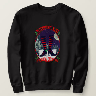 Mikitiez Hexe magische heilige Weihnachtsnacht Wei Sweatshirt