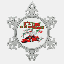 Mikitiez ho ho ho santaclaus sleigh Zuhause Schneeflocken Zinn-Ornament