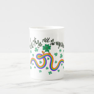 Mikitiez irish Klee grün st.patrick'sday Glück Prozellantasse