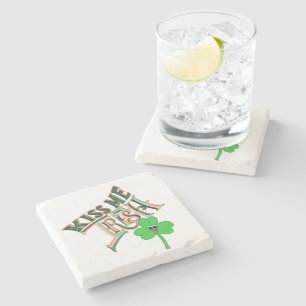 Mikitiez irish Klee grün st.patrick'sday Glück Steinuntersetzer