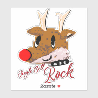 Mikitiez Jinglebellrock Punk Gothmas Renntier Aufkleber