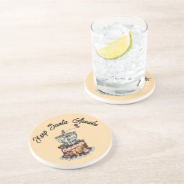 Mikitiez Kaffee Weihnachten Zitat niedliche Koffei Getränkeuntersetzer