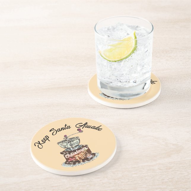 Mikitiez Kaffee Weihnachten Zitat niedliche Koffei Getränkeuntersetzer (Seite)