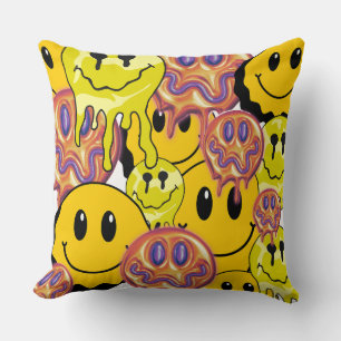 Mikitiez Kissen Smileyface gelb Garten