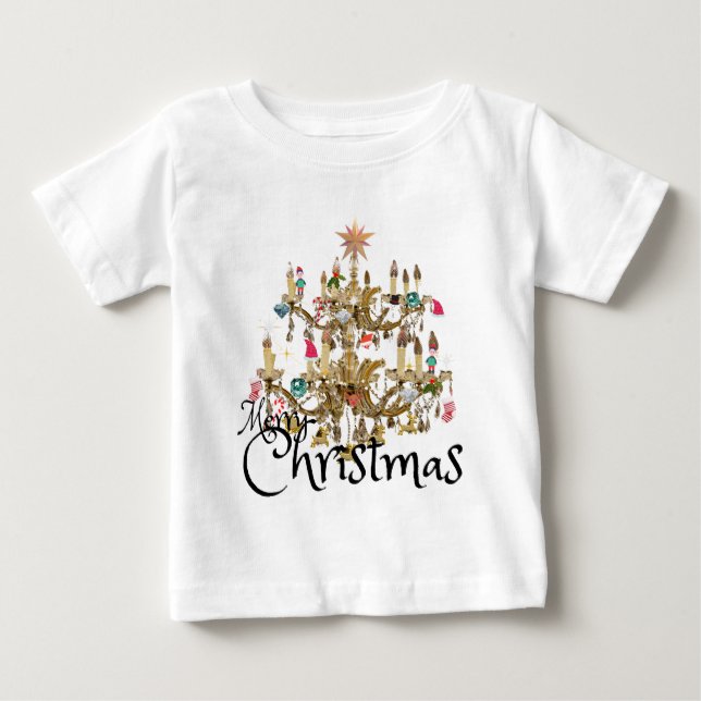 Mikitiez klassicwhitechristmas leichte jollyhola baby t-shirt (Vorderseite)