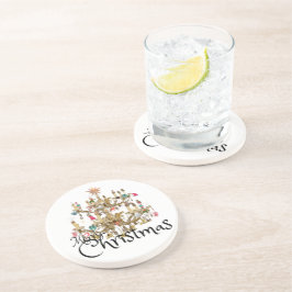 Mikitiez klassicwhitechristmas leichte jollyhola getränkeuntersetzer