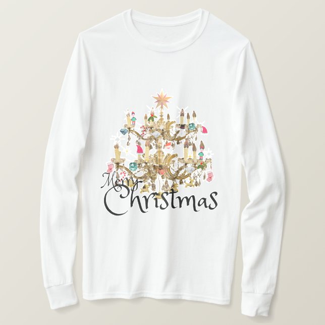 Mikitiez klassicwhitechristmas leichte jollyhola T-Shirt (Design vorne)