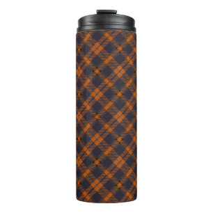 Mikitiez klassisch retro vintage dunkelblau karier thermosbecher