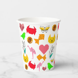 Mikitiez Origami-Krebs-Sommerjuwelkatze Pappbecher