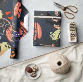 Mikitiez retro Vintage halloween ghoulkürbis Geschenkpapier