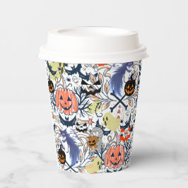 Mikitiez retro Vintage halloween ghoulkürbis Pappbecher