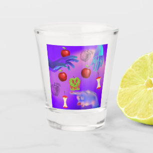 Mikitiez roter Schädel giftiger Apfel veganer Somm Schnapsglas