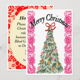 Mikitiez rustic chirstmas vintage cozy farmhouse karte