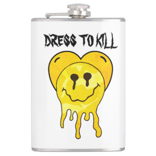 Mikitiez schmelzen gelbes Herz lächeln Freundschaf Flachmann