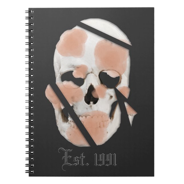 Mikitiez Skull rosa Graffiti Stolz Notizblock (Vorderseite)