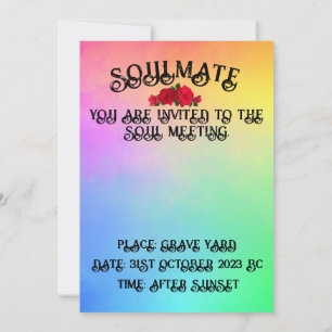 Mikitiez Skull Rose baroqueart Regenbogen Einladung