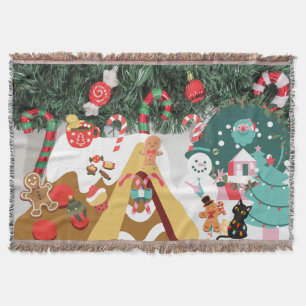 Mikitiez Snowman Vintage weißen Weihnachtself Decke