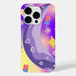 Mikitiez Sommerregenbogen lila Goldpopsilie Case-Mate iPhone 14 Pro Hülle