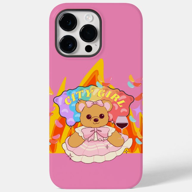 Mikitiez Sommerteddy Bären Gelee Rotwein Feuer Case-Mate iPhone Hülle (Rückseite)