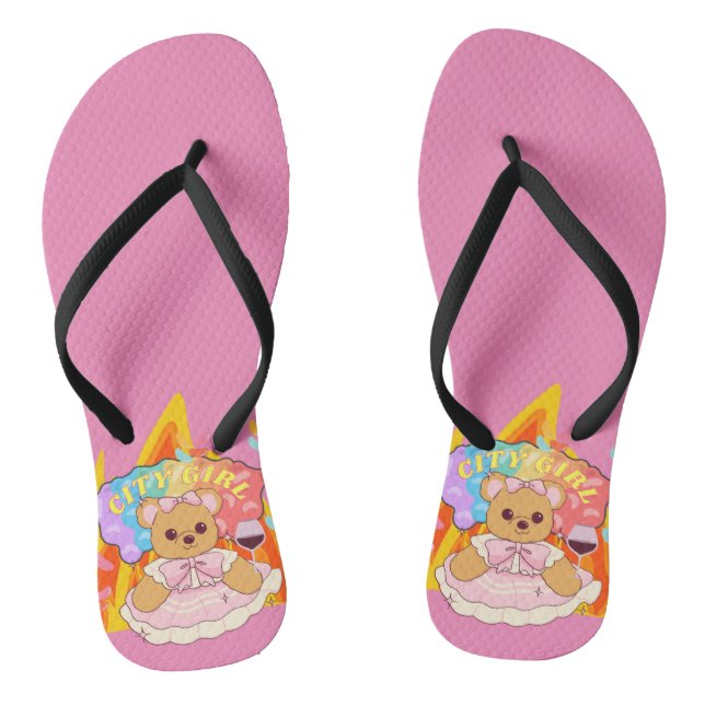 Mikitiez Sommerteddy Bären Gelee Rotwein Feuer Flip Flops (Fußbett)
