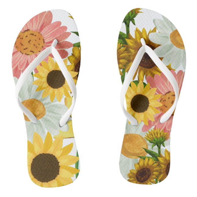 Mikitiez Sommerurlaub Blume Flip Flops (Fußbett)