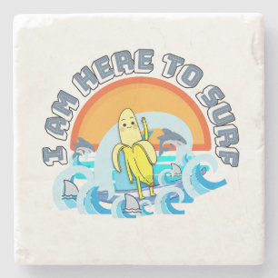 Mikitiez Sommerwindsurf Bananasplit Eisschrei Steinuntersetzer