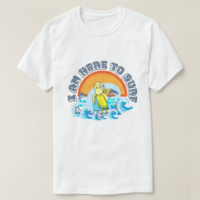 Mikitiez Sommerwindsurf Bananasplit Eisschrei T-Shirt (Design vorne)