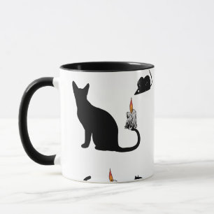 Mikitiez spooky Schwarzkatzenratte halloween Tasse